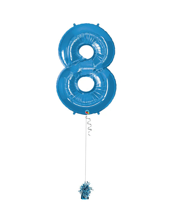 Jumbo Number 8 Foil Balloon On Weight