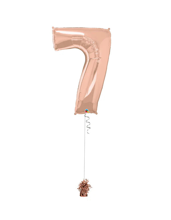 Jumbo Number 7 Foil Balloon On Weight