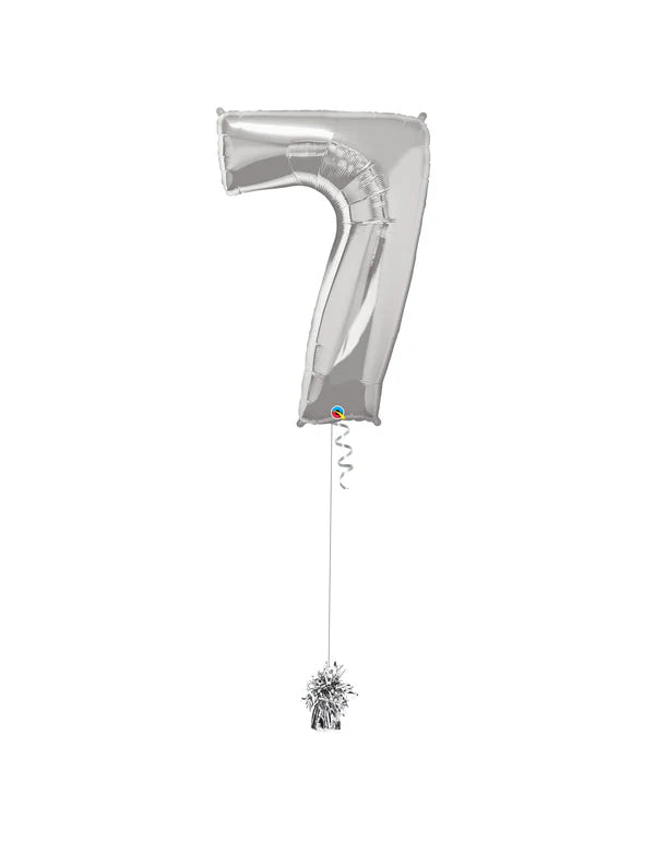 Jumbo Number 7 Foil Balloon On Weight