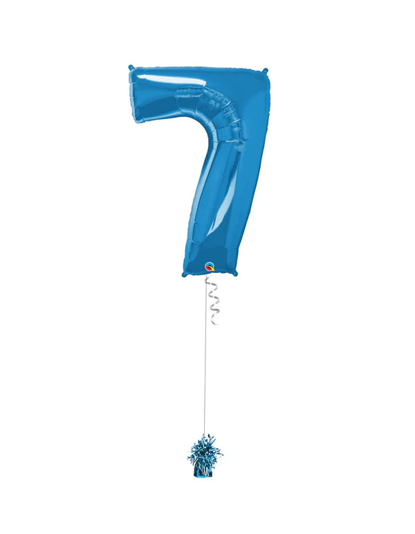 Jumbo Number 7 Foil Balloon On Weight